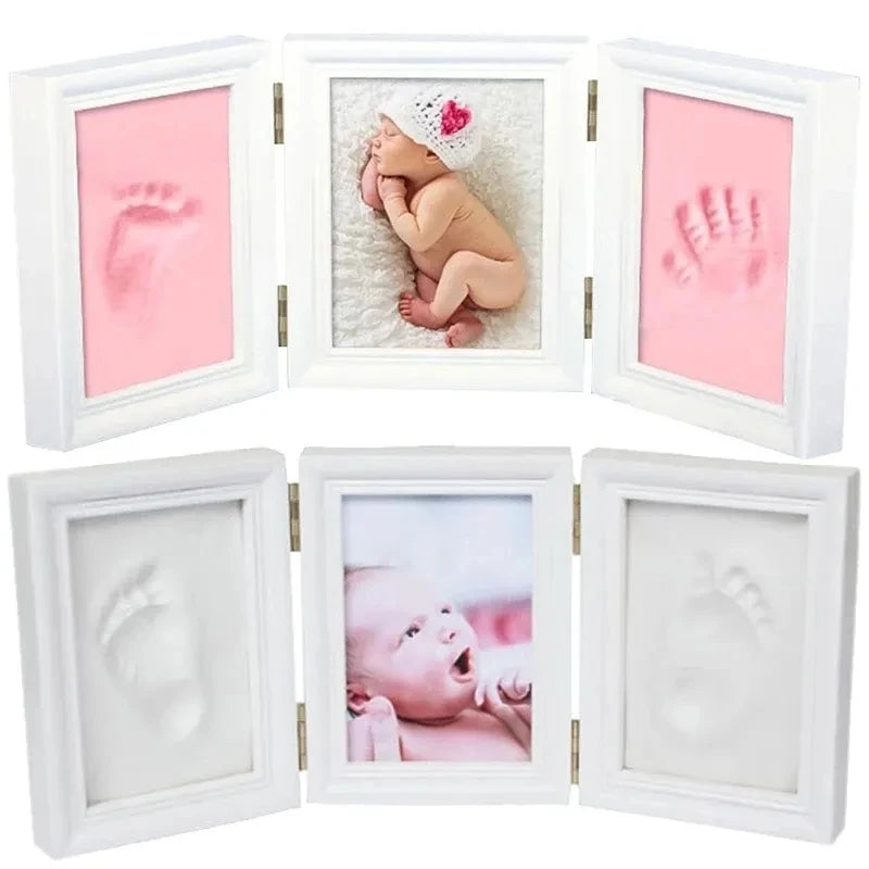 Baby Handprint, Footprint Photo Frame with Clay