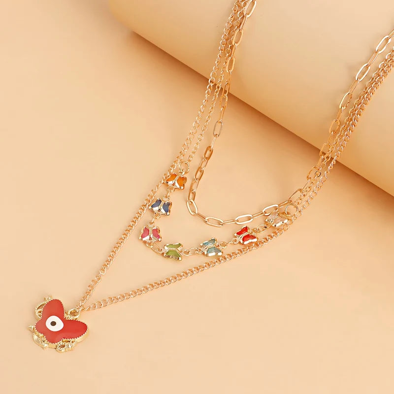 Double Layer Daisy Flower Chain Necklace