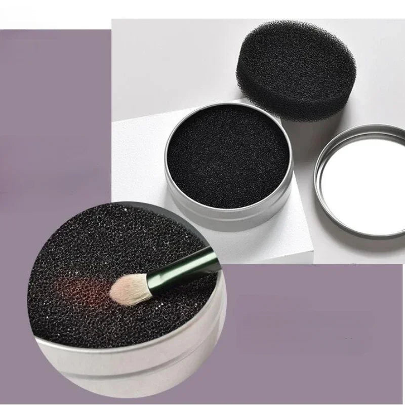 Makeup Brush Dry Cleaning Sponge Box with Activated Carbon Sponge