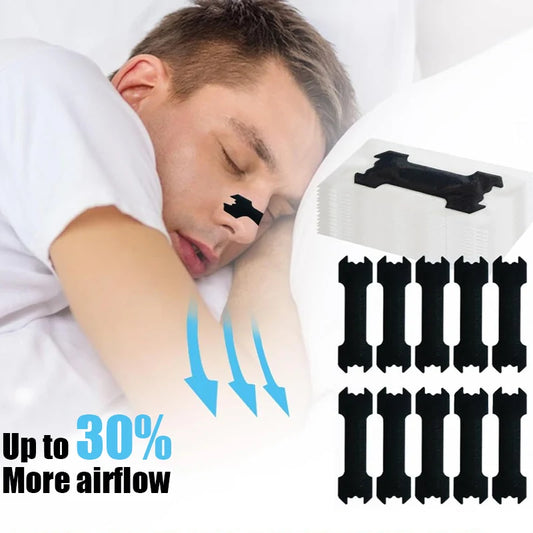 60/30/10PCS Black Extra Strength Nasal Strips