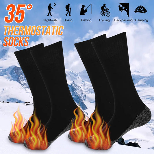 1/2Pairs Winter Self-Heating Socks for Men/ Women Elastic Anti-Slip