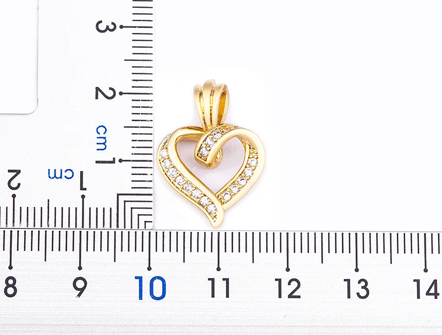 Spiral Design Heart Pendant Necklace for Women