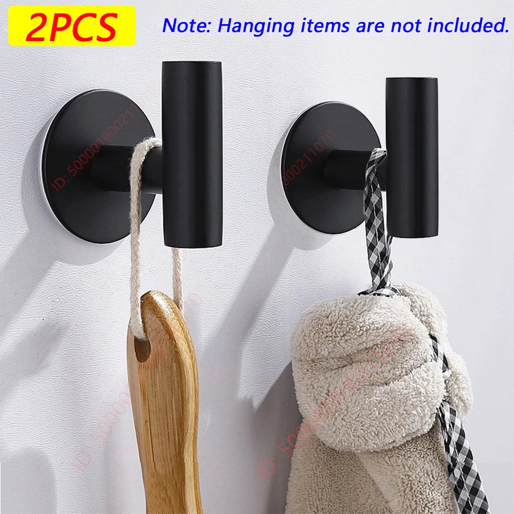 1/2PCS Adhesive Wall Hook Stainless Steel Robe Hooks