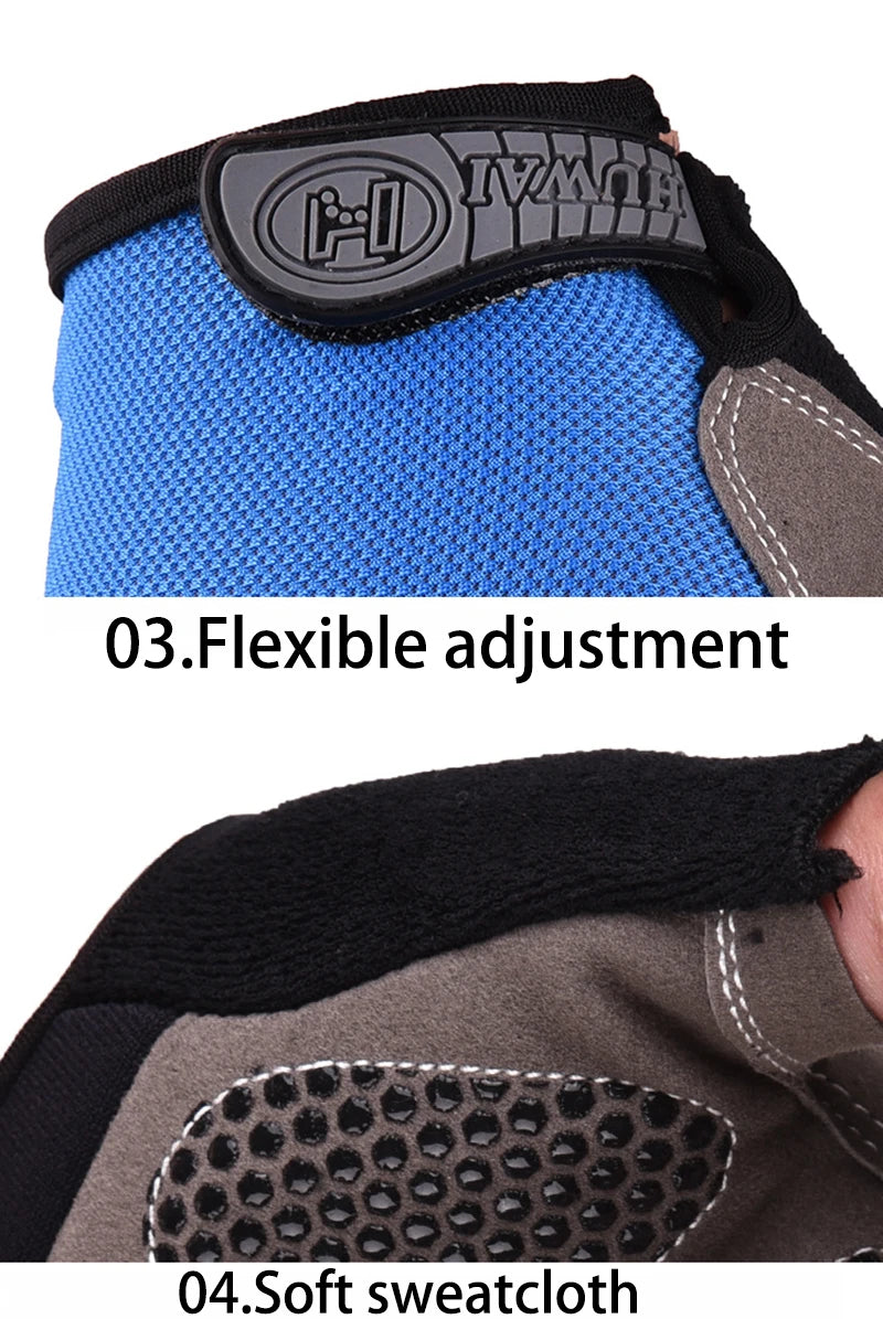 Men Cycling Bicycle Gloves Half Finger Gloves Anti-Slip Glove