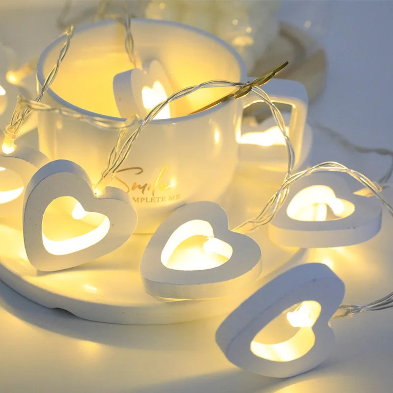 10 LED Love Heart String Lights