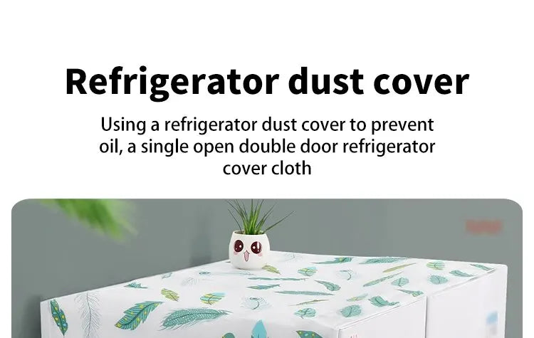 Refrigerator Dust Cover with Storage Bag Washable