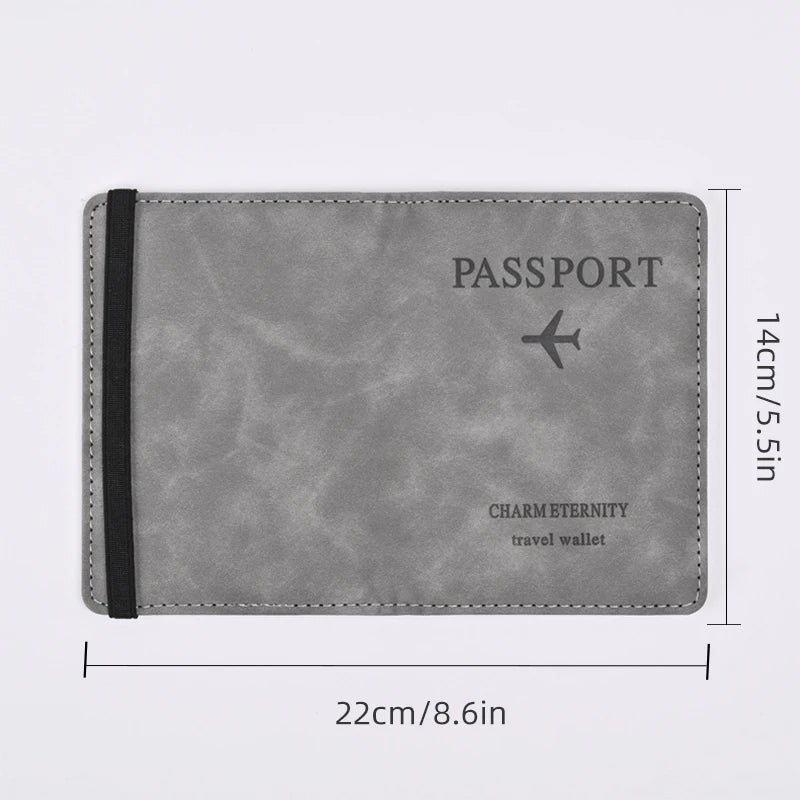 Leather Wallet Travel Passport Purse Card