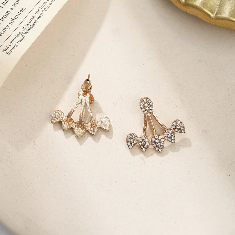 Cute Water drop Stud Earrings crystal Geometric Small Earring