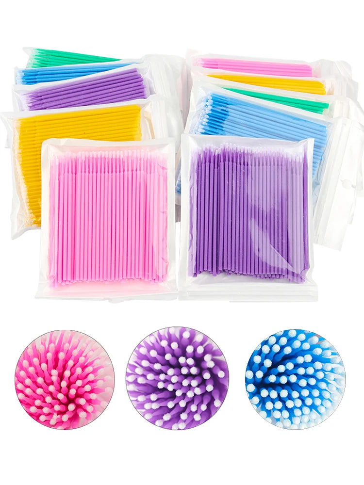 100Pcs Eyelash Cleaning Brush