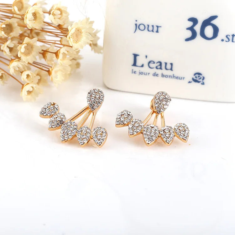 Cute Water drop Stud Earrings crystal Geometric Small Earring