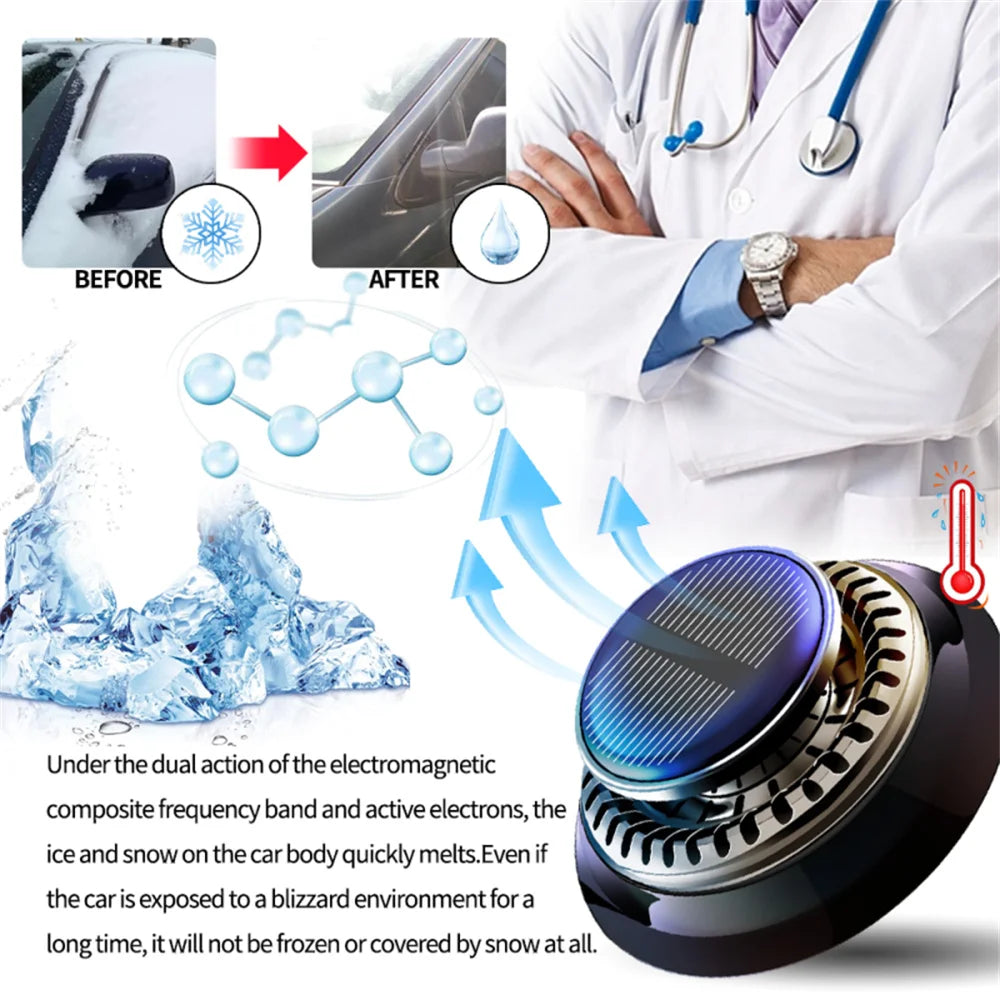 Solar Powered Car Aromatherapy automatic rotation Car Air Freshener