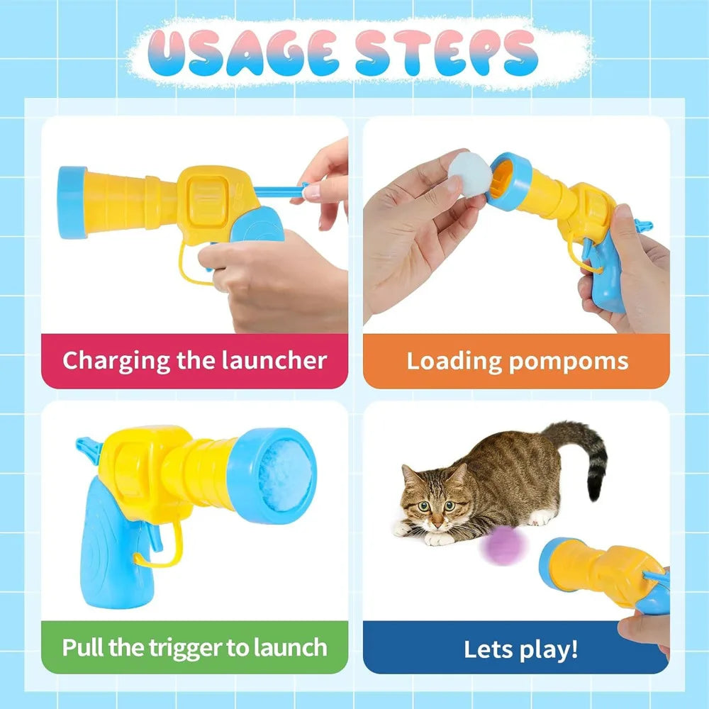 Launching Gun Cat Teaser Fun