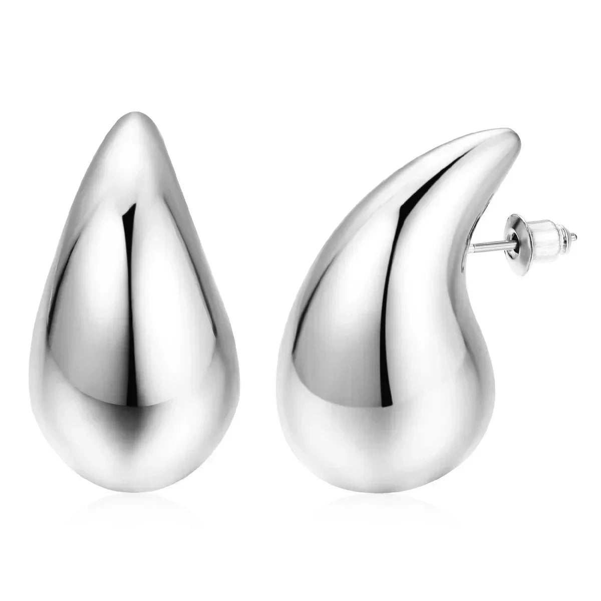 Thick Colorful Teardrop Earrings, Gradient Waterdrop Drop