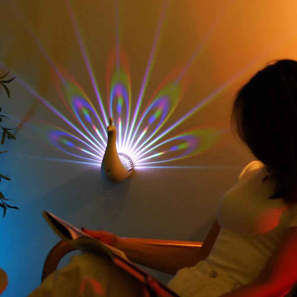 Peacock Projector Remote Control Night Light