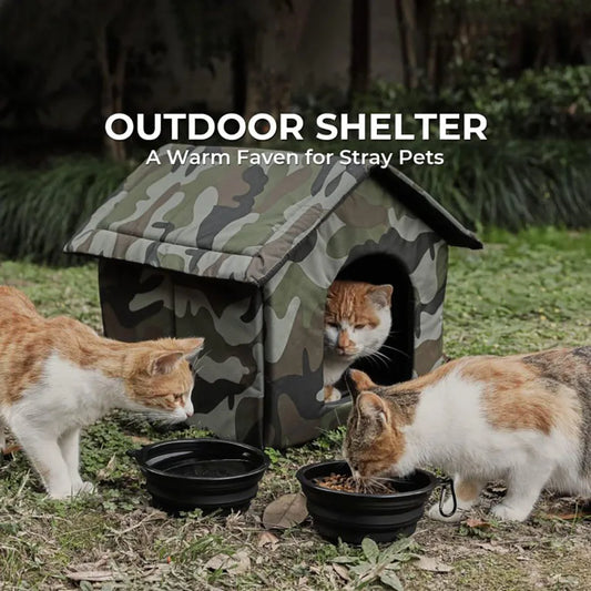 Collapsible Outdoor Pet Shelter that’s Waterproof Cold  and Windproof Scratch-Resistant House
