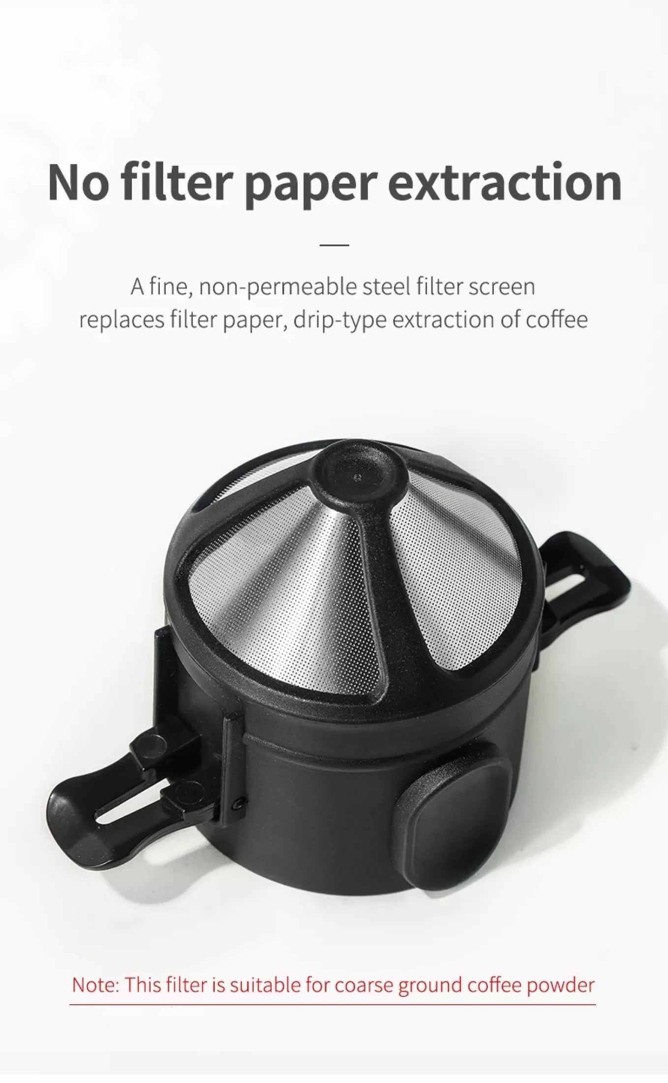 Stainless Steel Portable Coffee Filter Drip, Coffee or Tea Holder Reusable Mug