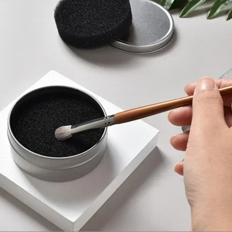 Makeup Brush Dry Cleaning Sponge Box with Activated Carbon Sponge