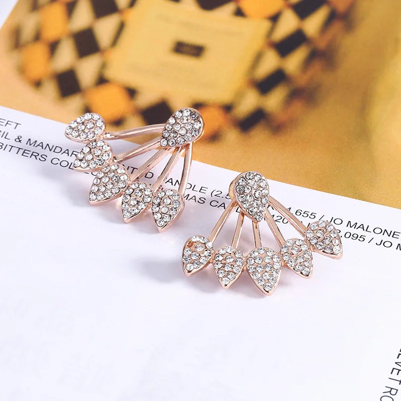 Cute Water drop Stud Earrings crystal Geometric Small Earring