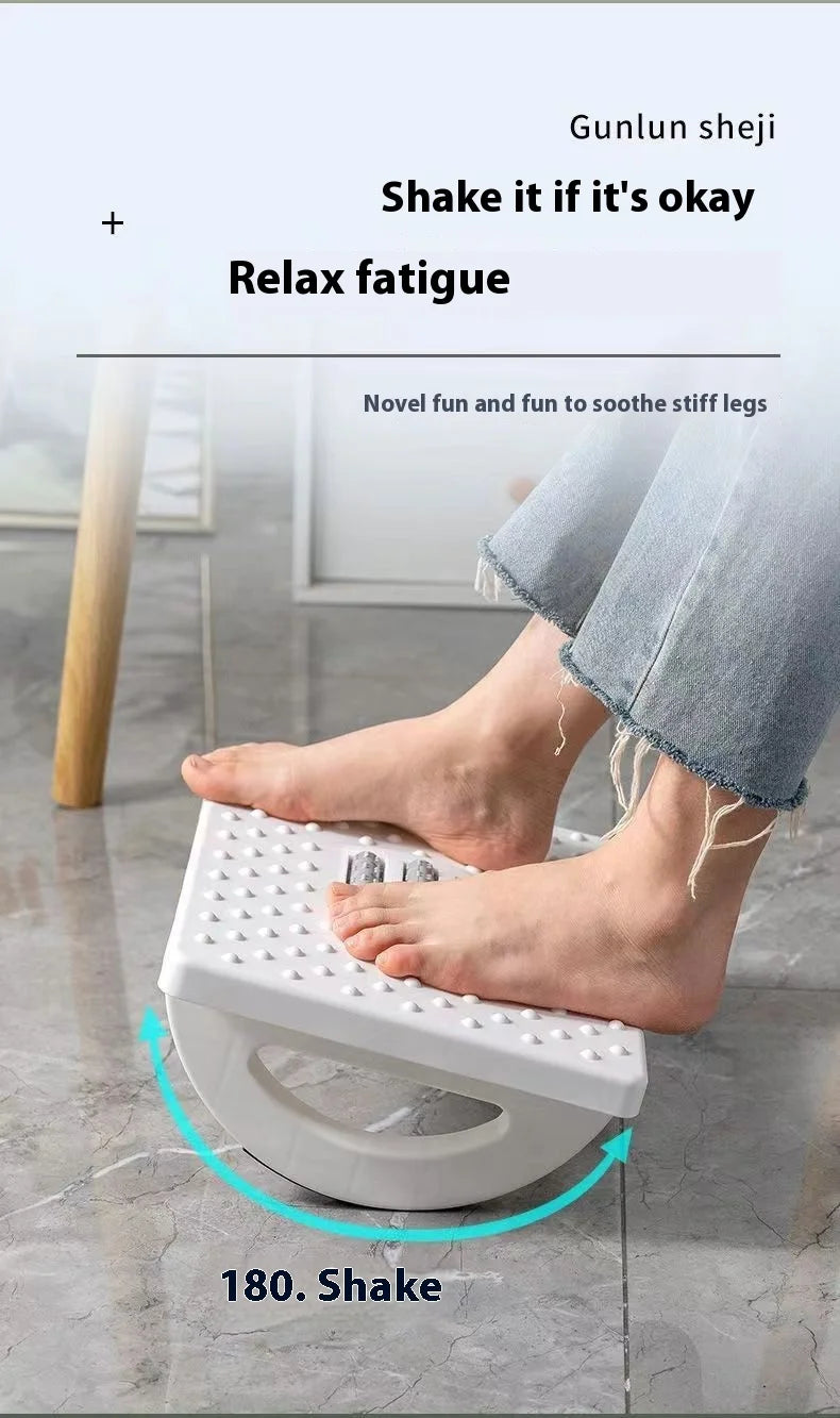 Portability Footrest Foot Stool with Massage Rollers