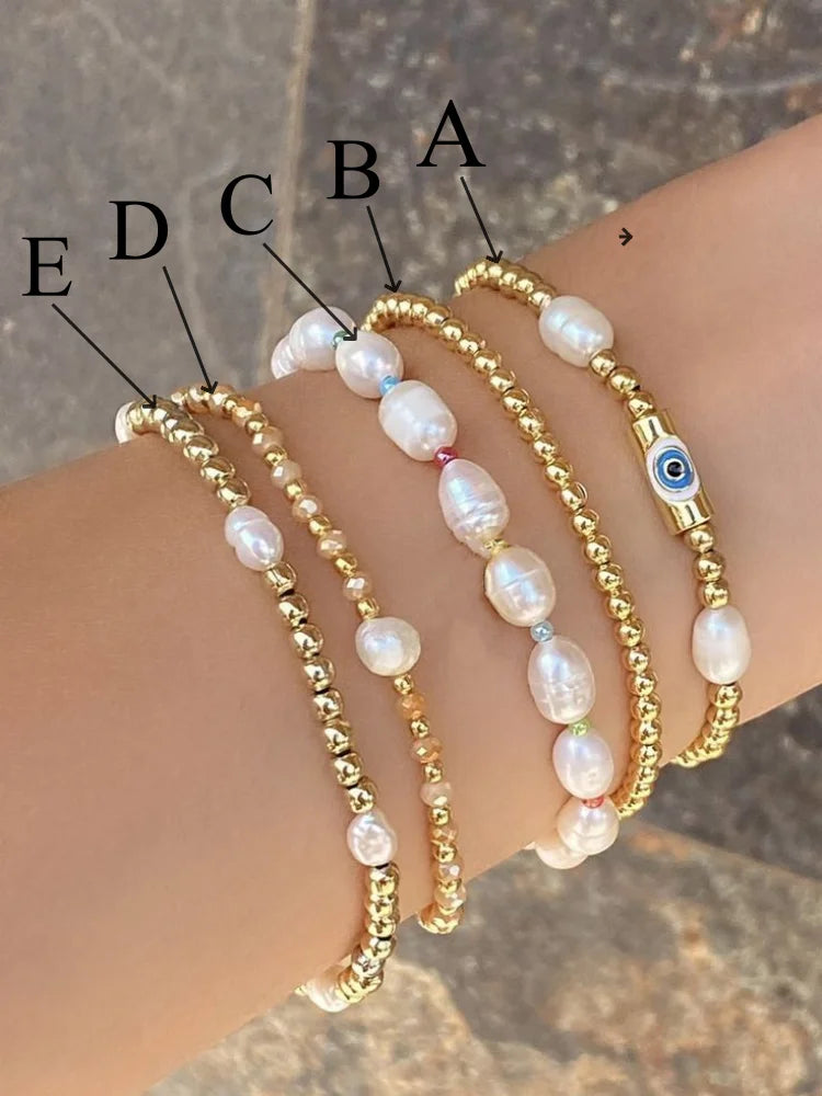 Evil Eye Natural Pearl Bracelets