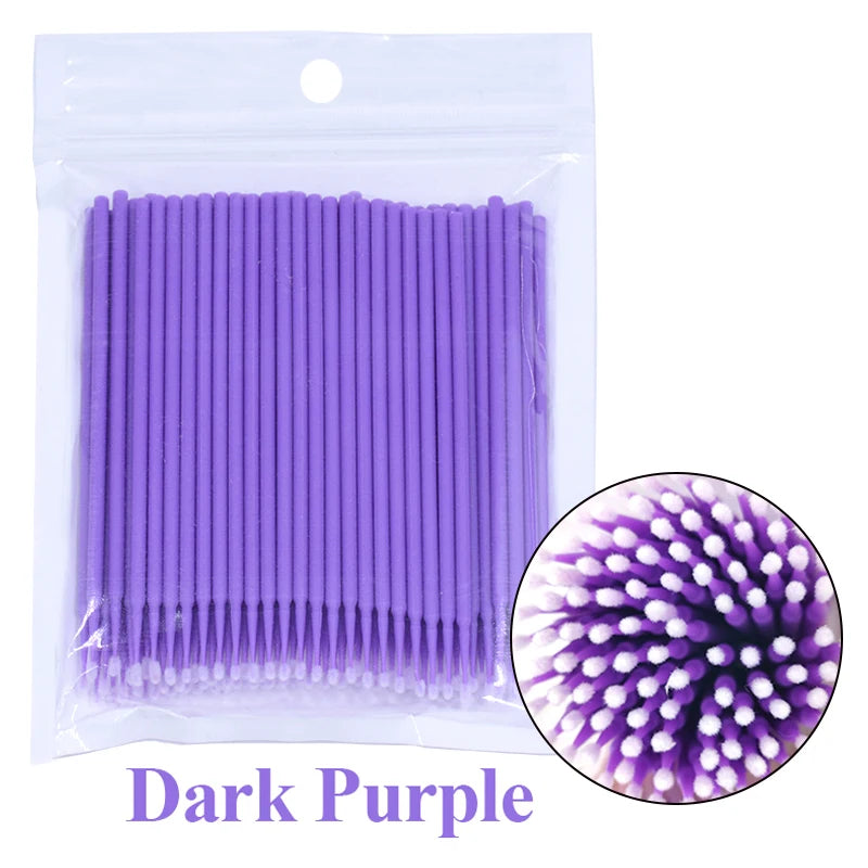 100Pcs Eyelash Cleaning Brush