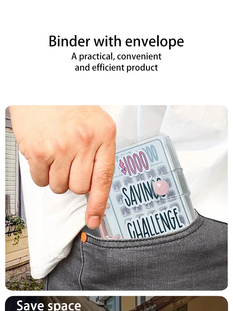 Creative $1,000 Savings Challenge Binder with Envelope