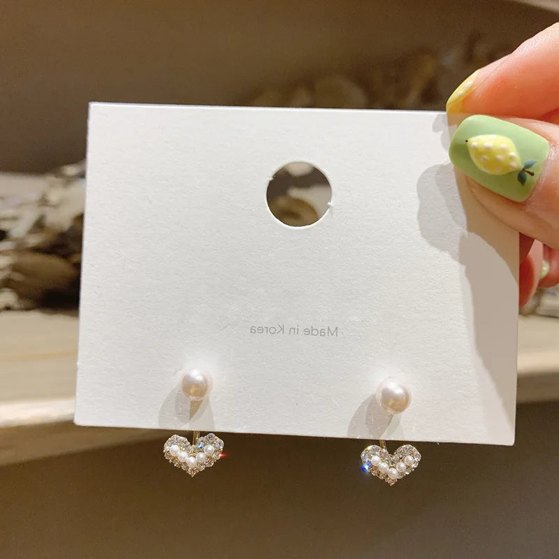 Heart Pearl Fine Earrings