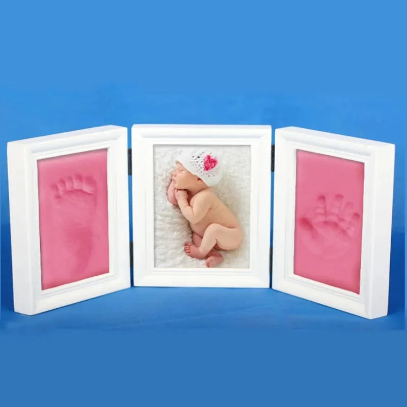 Baby Handprint, Footprint Photo Frame with Clay